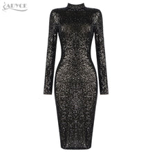 Adyce 2020 Neue Sommer Frauen Mode Grün O Neck Kleid Sexy Lange Hülse Pailletten Schwarz Club Promi Runway Party Kleid vestidos