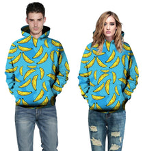 Automne hiver nouvelle mode hommes/femmes sweat à capuche avec casquette imprimé banane 3d Sweatshirts à capuche Couple survêtements