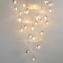 Popular Irregular Crystal LED Ball Pendant Lights Loft Drop Chandelier Customized Large hotel luxury large hanging lighting