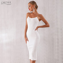 Adyce 2020 Neue Sommer Frauen Bodycon Verband Kleid Sexy Kette Spaghetti Strap Club Kleid Berühmtheit Abend Party Kleider Vestidos
