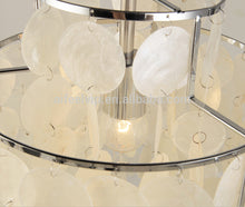 American style modern capiz white seashell lighting chandeliers made of sea shells for living room