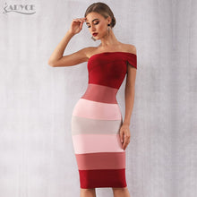 Adyce 2020 New Summer Women One Shoulder Bandage Dres Sexy Sleeveless Mid-Calf Bodycon Club Celebrity Evening Runway Party Dress