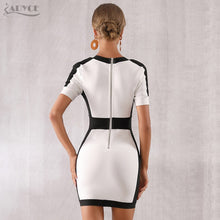 ADYCE 2020 New Summer Women Bandage Dress Vestido Celebrity Evening Party Dress Sexy Deep V Short Sleeve Mini Bodycon Club Dress