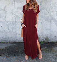 Plus Size 5XL Sexy Women Dress Summer 2020 Solid Casual Short Sleeve Maxi Dress For Women Long Dress Free Shipping Lady Dresses