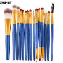MAANGE Pro 15Pcs Makeup Brushes Set Eye Shadow Foundation Powder Eyeliner Eyelash Lip Make Up Brush Cosmetic Beauty Tool Kit Hot