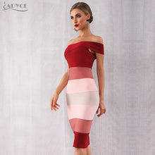 Adyce 2020 New Summer Women One Shoulder Bandage Dres Sexy Sleeveless Mid-Calf Bodycon Club Celebrity Evening Runway Party Dress
