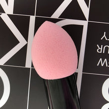 1pc Professional blusher brush 2 heads Nylon Make up Brushes Two Head Metal Cosmetic Tools with Sponge Pink Color drop shipping