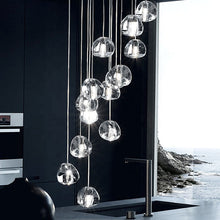Popular Irregular Crystal LED Ball Pendant Lights Loft Drop Chandelier Customized Large hotel luxury large hanging lighting