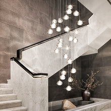Popular Irregular Crystal LED Ball Pendant Lights Loft Drop Chandelier Customized Large hotel luxury large hanging lighting
