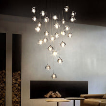 Popular Irregular Crystal LED Ball Pendant Lights Loft Drop Chandelier Customized Large hotel luxury large hanging lighting