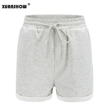 XUANSHOW New Summer Shorts Women Casual Cotton High Waist Female Sportswear Elastic With Belt Short Pants Candy Lady Hot Shorts