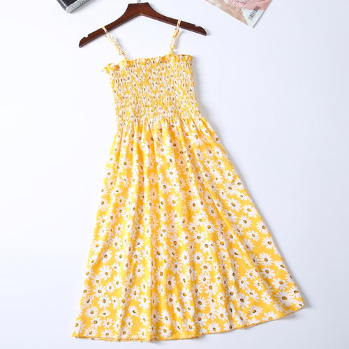 Boho Chic Summer Vintage Floral Print tassel Midi Strap boho Dress Women drawstring Beach rayon bohemian Dresses Vestidos