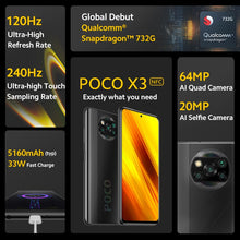 [World Premiere Flash Sale In Stock] POCO X3 NFC Global Version Snapdragon 732G Xiaomi Smartphone 64MP Camera 5160mAh 33W Charge