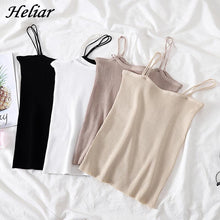 HELIAR Summer Female Camisole Spaghetti Camis Sexy Crop Top Plus Size Camisole Femme White Camis Women Top 2020 Tank Top Femme