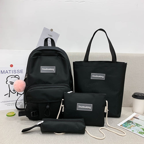 4 Pcs/Set School Bags for Teenage Girls 2020 Waterproof Travel Backpack Women Book bags Student kid Schoolbag Muchila Escolar