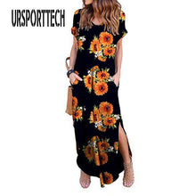Sexy Women Dress Plus Size 5XL Summer 2020 Casual Short Sleeve Floral Maxi Dress For Women Long Dress Free Shipping Lady Dresses
