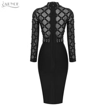 Adyce 2020 Neue Winter Frauen Langarm Friesen Verband Kleid Sexy Spitze Rollkragen Bodycon Club Promi Runway Party Kleider