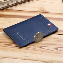 WILLIAMPOLO Genuine leather small card holder men's short ultra-thin credit card multi-card mini Cowhide coin Men Slim Wallet
