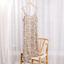 S-4XL Korean Shining Polka Dot Summer Women Dress Spaghetti Strap Boho Leopard Print Maxi Party Vestidos Plus Size M30262