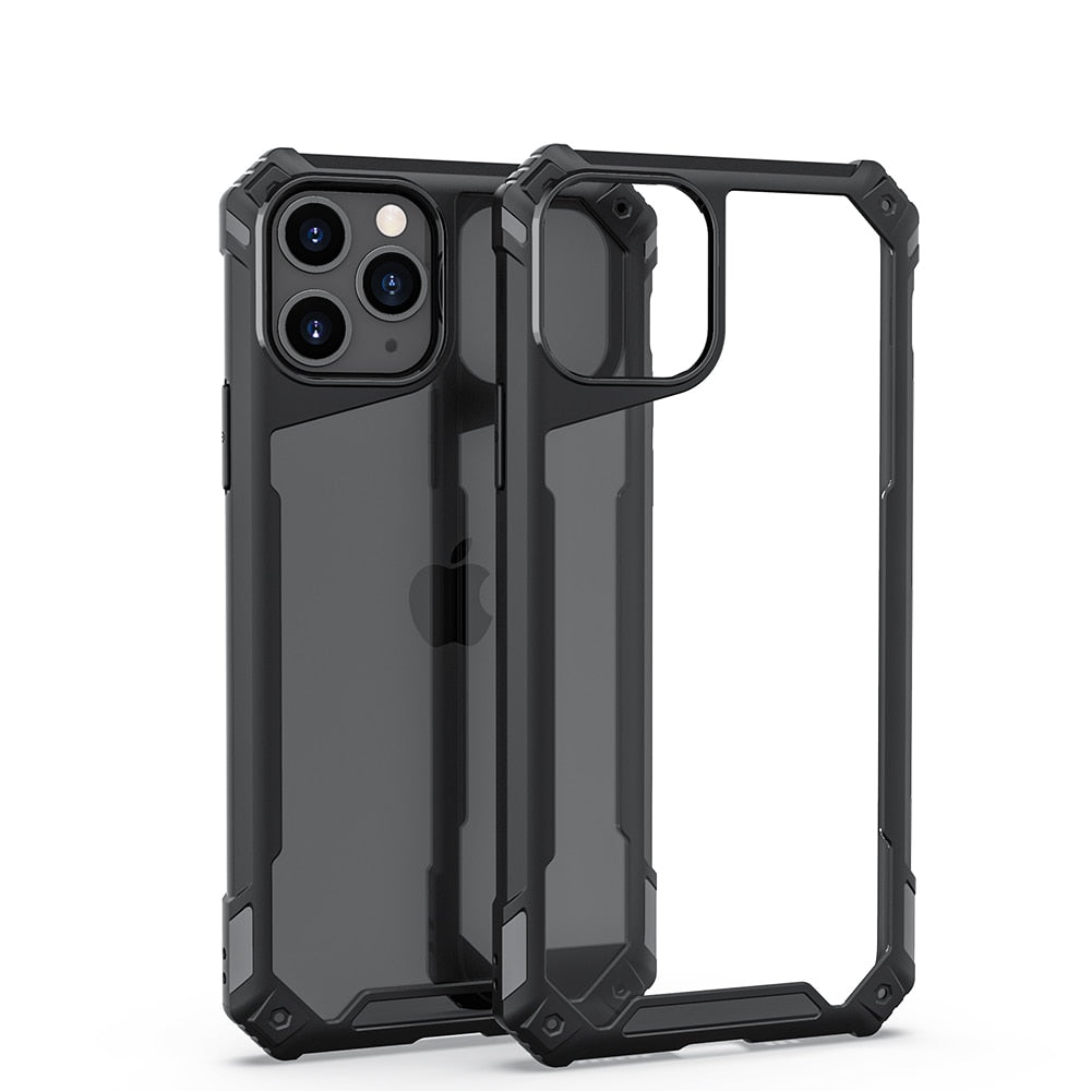 KEYSION Mode Stoßfest Fall für iPhone SE 2020 11 Pro Max Transparent Telefon Zurück Abdeckung für Apple iPhone 8 6s 7 Plus X XS XR