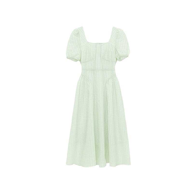 [Purpleflower Holly Leaf Ge Da Beautiful Recommendation] New Dress 22a723 Summer French Gentle Puff Sleeve Dress