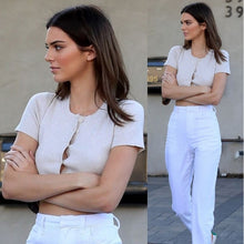 2020 Autumn Sexy Slim Fit Sweater Women Long Sleeve Open Front Cardigan Button Up Knitting Jumper Crop Tops Mujer White