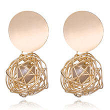 test-Fashion Earrings Ball Geometric Earrings for Women Hanging Dangle Earrings Drop Earring Modern Jewelry