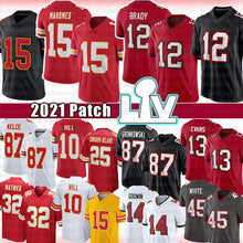 Tom Brady 12 Patrick Mahomes Football Jersey Rob Gronkowski Mike Evans Travis Kelce Tyreek Hill Tyrann Mathieu Chris Godwin Edwards-Helaire