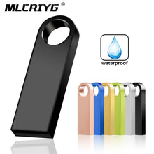 metal cle usb flash drive 32GB 16GB pendrive 128GB 64GB waterproof pen drive 8GB flash usb 2.0 memoria usb stick key Custom logo