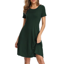 Womens Summer T Shirt Short Sleeve Dresses Party Casual Beach Tunic Sundress
