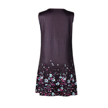 US Women's Sleeveless Flowy Midi Summer Beach A Line Floral Tank Dress Plus Size