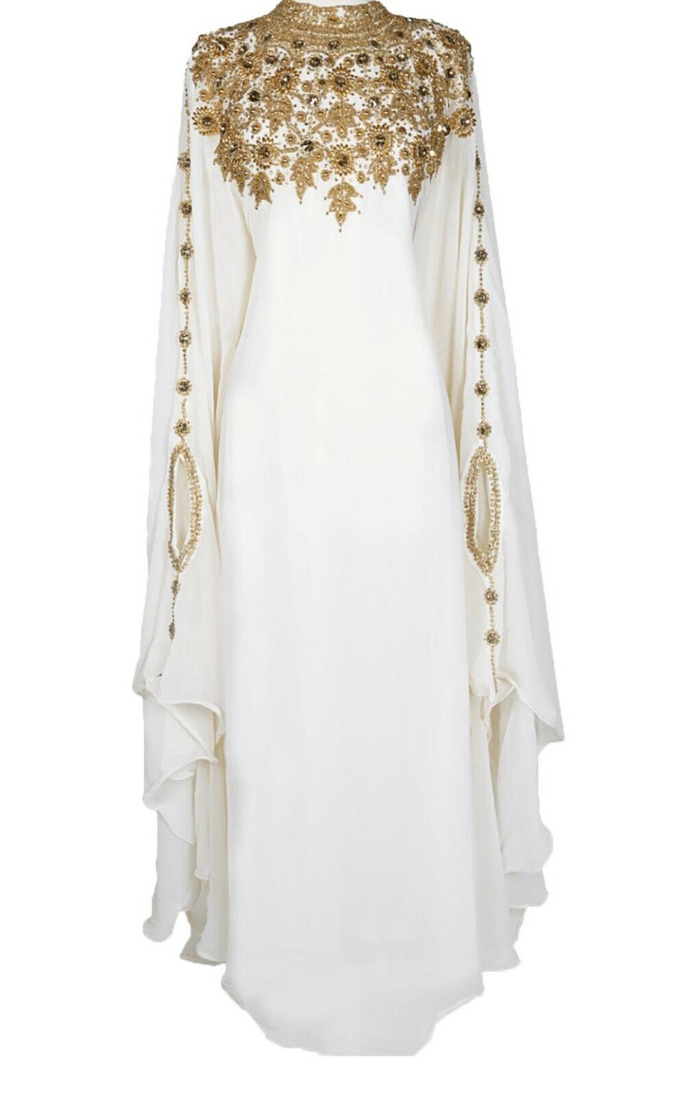 MOROCCAN DUBAI KAFTANS ABAYA DRESS VERY FANCY LONG GOWN MS10199