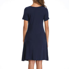 Womens Summer T Shirt Short Sleeve Dresses Party Casual Beach Tunic Sundress
