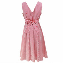 Summer Women Vintage A-Line Dress Tunic Long Sleeveless Floral Print Sundress