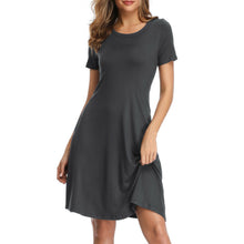 Womens Summer T Shirt Short Sleeve Dresses Party Casual Beach Tunic Sundress