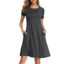 Womens Summer T Shirt Short Sleeve Dresses Party Casual Beach Tunic Sundress