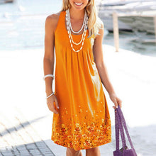 US Women's Sleeveless Flowy Midi Summer Beach A Line Floral Tank Dress Plus Size