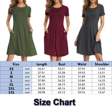 Womens Summer T Shirt Short Sleeve Dresses Party Casual Beach Tunic Sundress