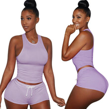 Women's Causal 2 Piece Set Shirt Top & Short Pants Playsuits Sleeveless Bodycon