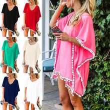 Womens Summer Beach Wear Bikini Cover Up Boho Swimwear Ladies Swing Sun Dress P9