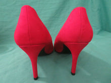 Women's A New Day Red Pointed Toe Classic High Heels Pumps Faux Suede 7.5W Wide