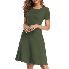 Womens Summer T Shirt Short Sleeve Dresses Party Casual Beach Tunic Sundress