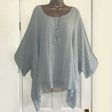 Women V Neck Cotton Linen Asymmetrical Loose Tunic Top T Shirt Blouse Mini Dress